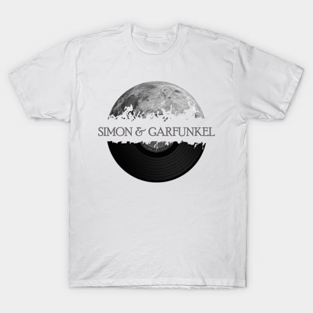 Simon and Garfunkel moon vinyl T-Shirt by hany moon